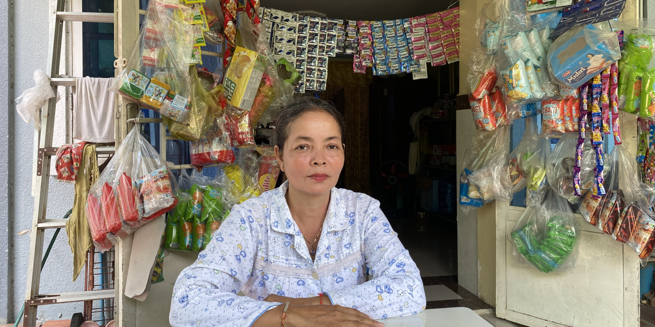 Mrs. Oeun Sam Oun at her store